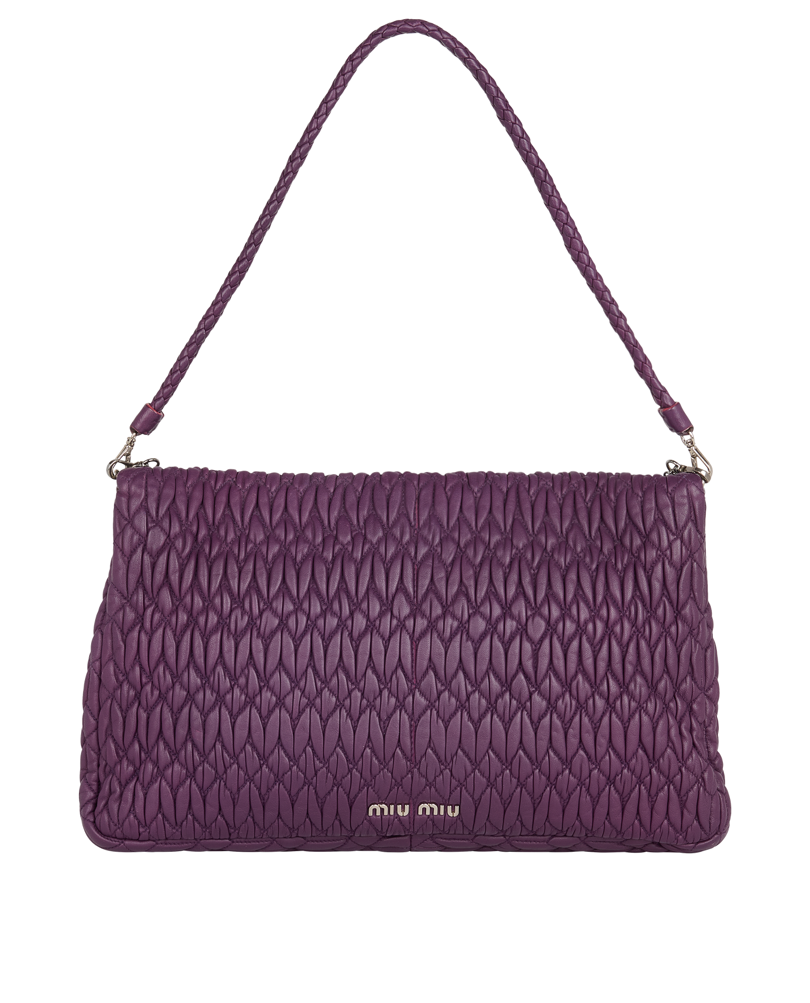 Crystal Matelasse Clutch, &pound;505, Handbags, Purple, Leather, Back view